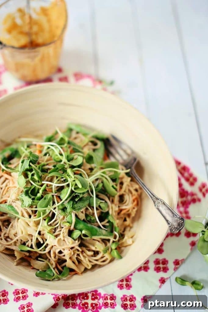 Your Ultimate Guide to Salmon Side Dishes 23 This Soba Cabbage Noodle Salad recipe, packed with crisp veggies and peanut dressing.