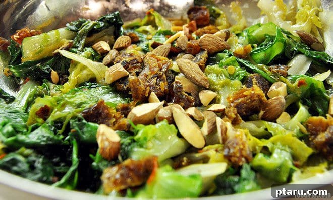 Your Ultimate Guide to Salmon Side Dishes 25 Wilted endive lettuce with dates, orange, and almonds, offering sophisticated flavors.