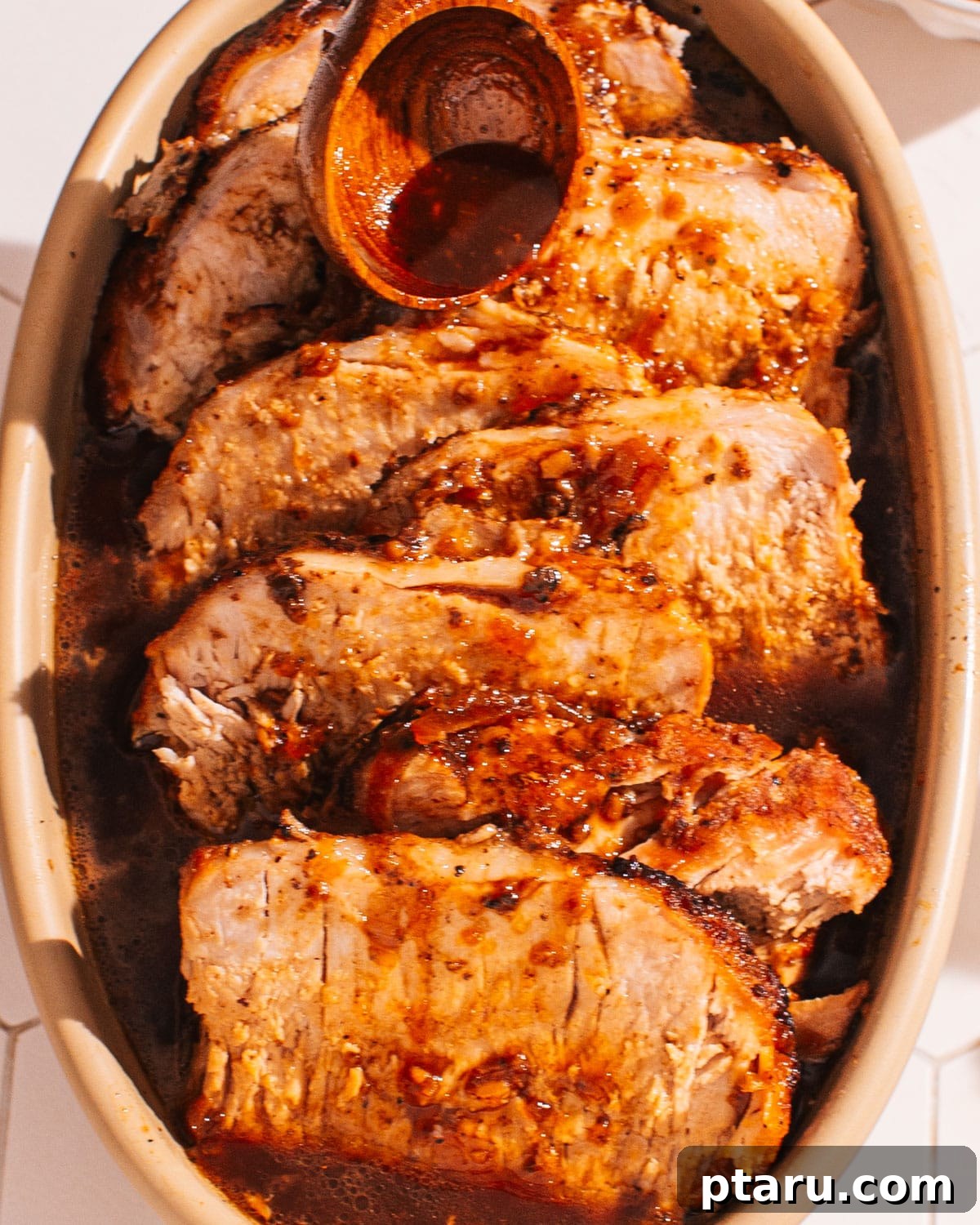 Fork Tender Slow Cooker Pork Loin 2 Slow Cooker Pork Loin, beautifully cooked and ready to serve.