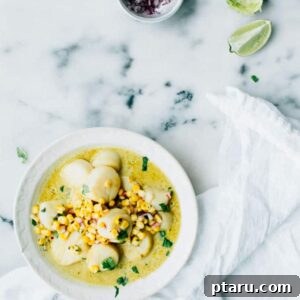 Thai Coconut Scallops with Corn Relish, a complete serving.