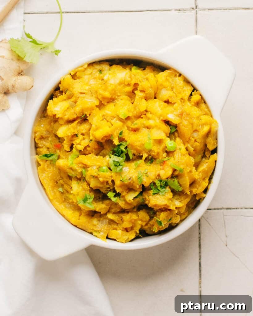 Vibrant Indian Vegetarian Dinner Ideas 11 A bowl of Aloo Masala potato curry in a bowl.