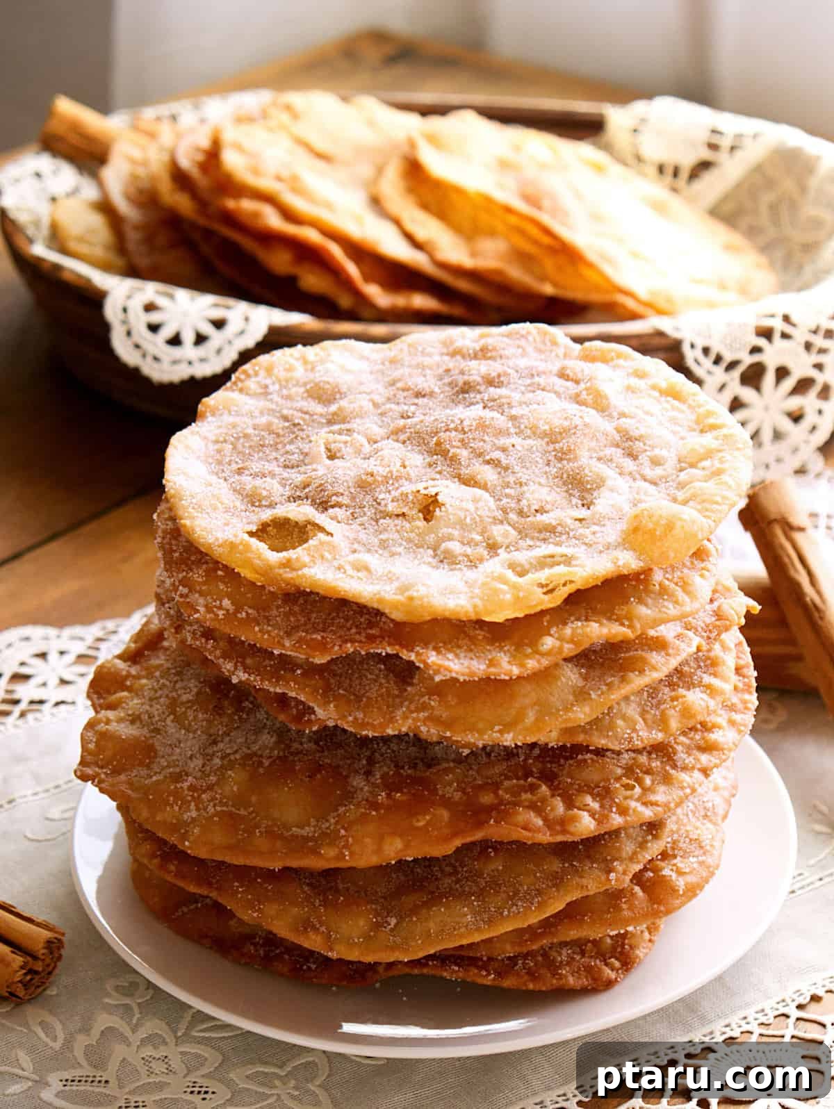 Over 25 Mexican Dessert Recipes You Must Try 7 Stack of crispy Buñuelos drizzled with syrup and served with coffee