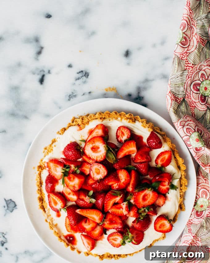Decadent Strawberry White Chocolate Mousse Tart 2 Delicious Strawberry White Chocolate Mousse Tart, perfectly sliced