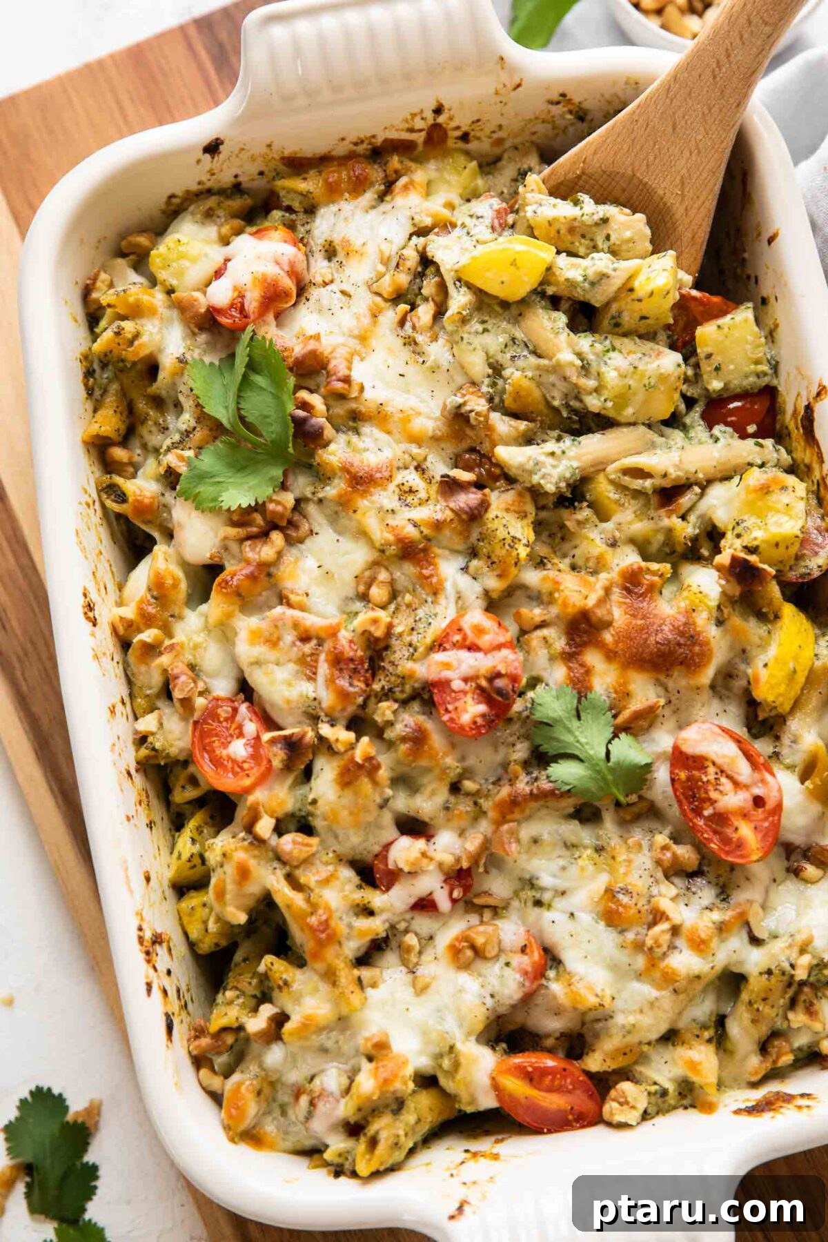 Chicken Pasta Bakes You Cant Get Enough Of 11 Vibrant Chicken Pesto Pasta Bake with fresh ingredients.