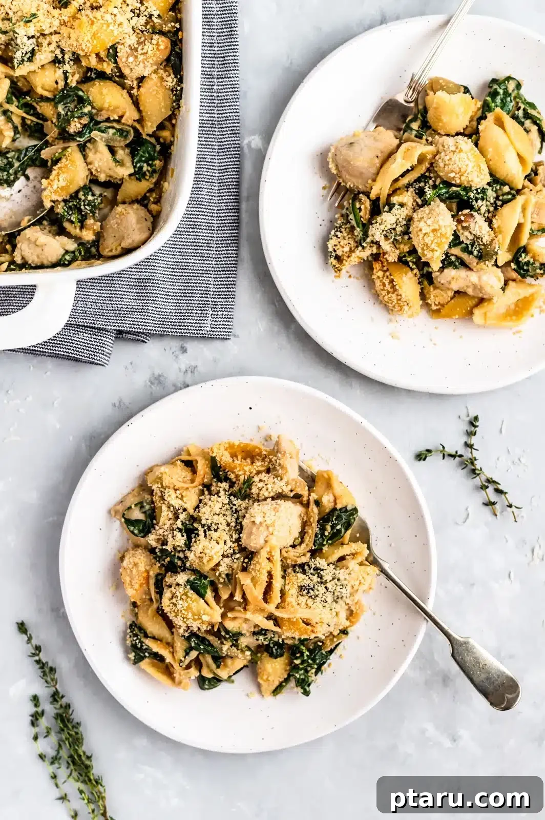 Chicken Pasta Bakes You Cant Get Enough Of 9 Nutritious Spinach Chicken Pasta Bake with creamy sauce.