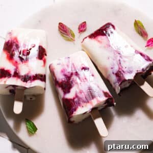 Yogurt popsicles on a plate.