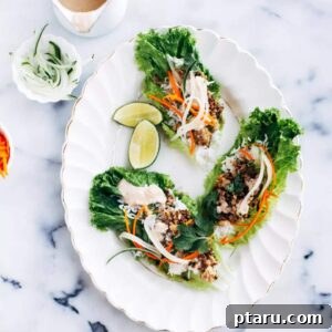 Crispy Pork & Peanut Sauce Lettuce Wraps