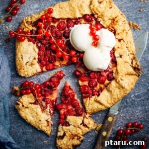Prepared Cherry Almond Galette ready to be served