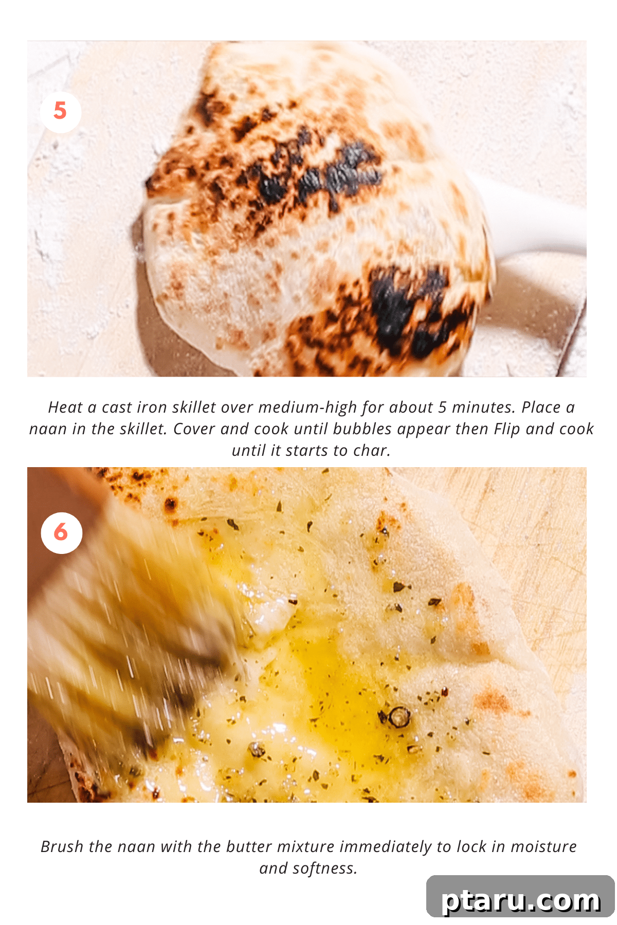 Gooey Cheese Naan 6 cheese naan steps 3