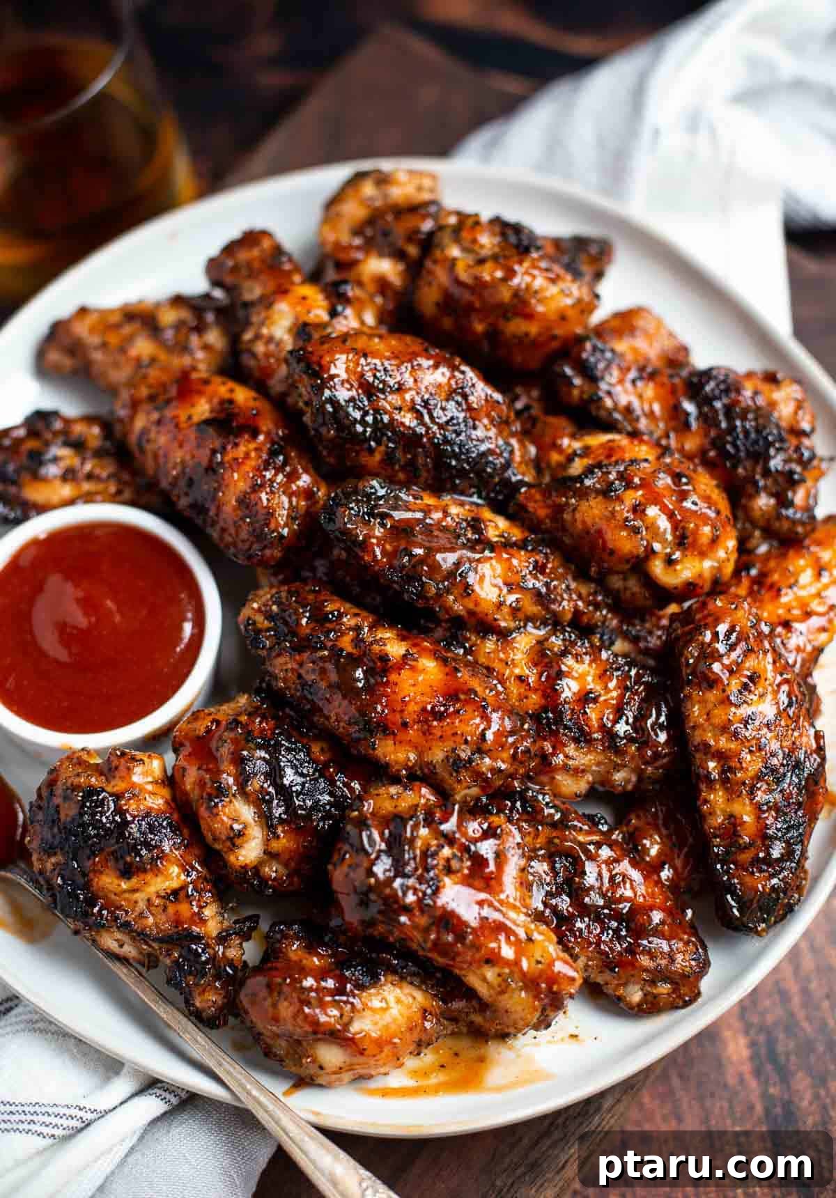 Grilled Wings Perfected 10 Crispy Recipes 4 Richly glazed Honey Bourbon Grilled Chicken Wings.
