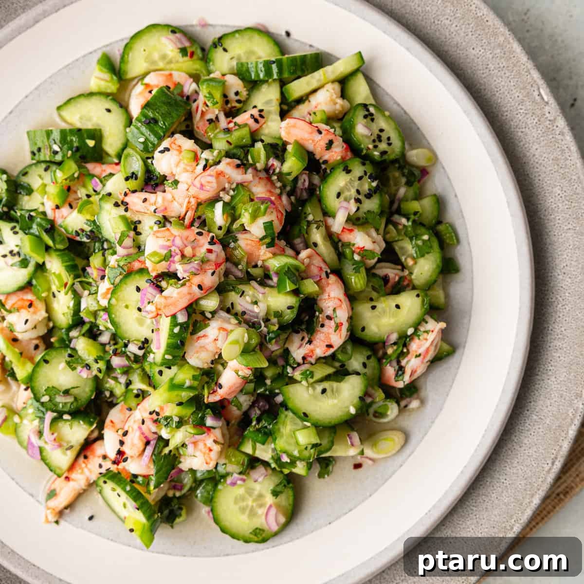 20+ Guilt-Free Shrimp Recipes for Dinner: Absolutely Delicious! 22 Shrimp and Cucumber Salad, light and refreshing.