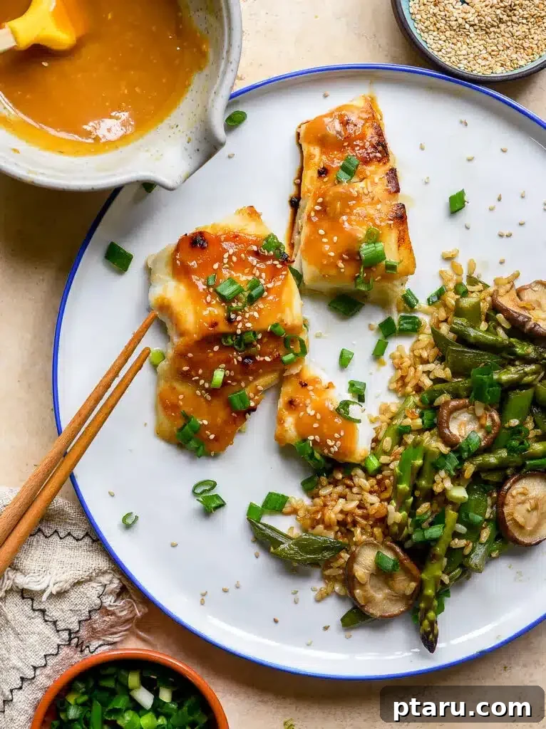 Halibut Perfection: Top Online Recipes 11 Delicious Miso Soy Halibut with garnishes.