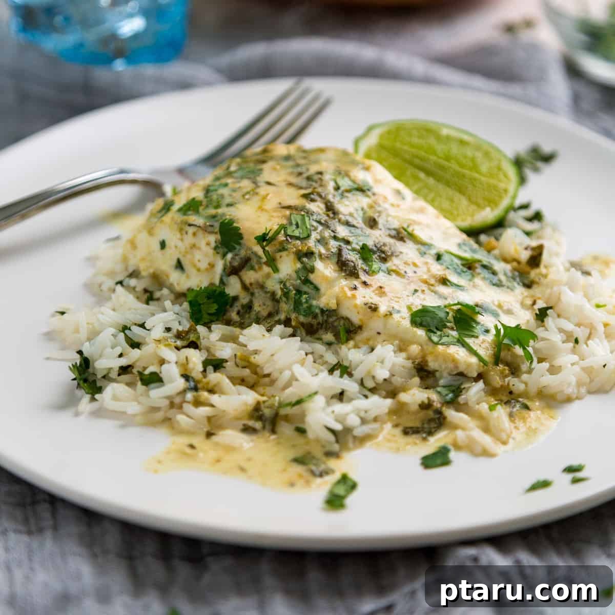 Halibut Perfection: Top Online Recipes 17 Halibut served alongside fragrant coconut rice.