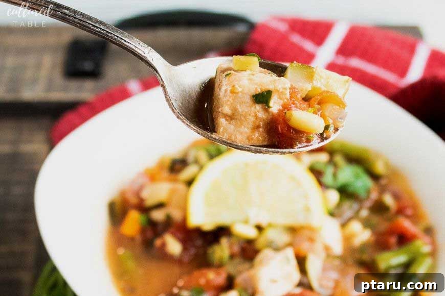 Halibut Perfection: Top Online Recipes 22 A comforting bowl of Fish Stew with generous pieces of halibut.