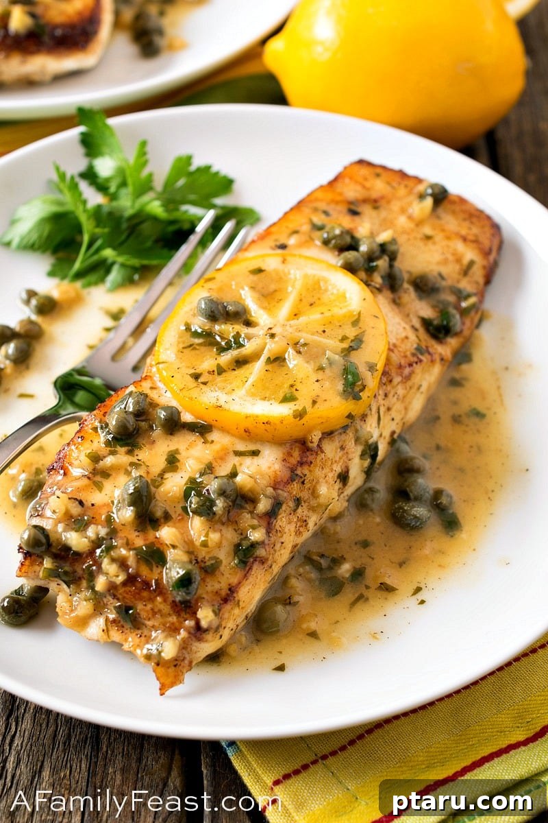 Halibut Perfection: Top Online Recipes 8 Pan-seared halibut drizzled with lemon caper sauce.