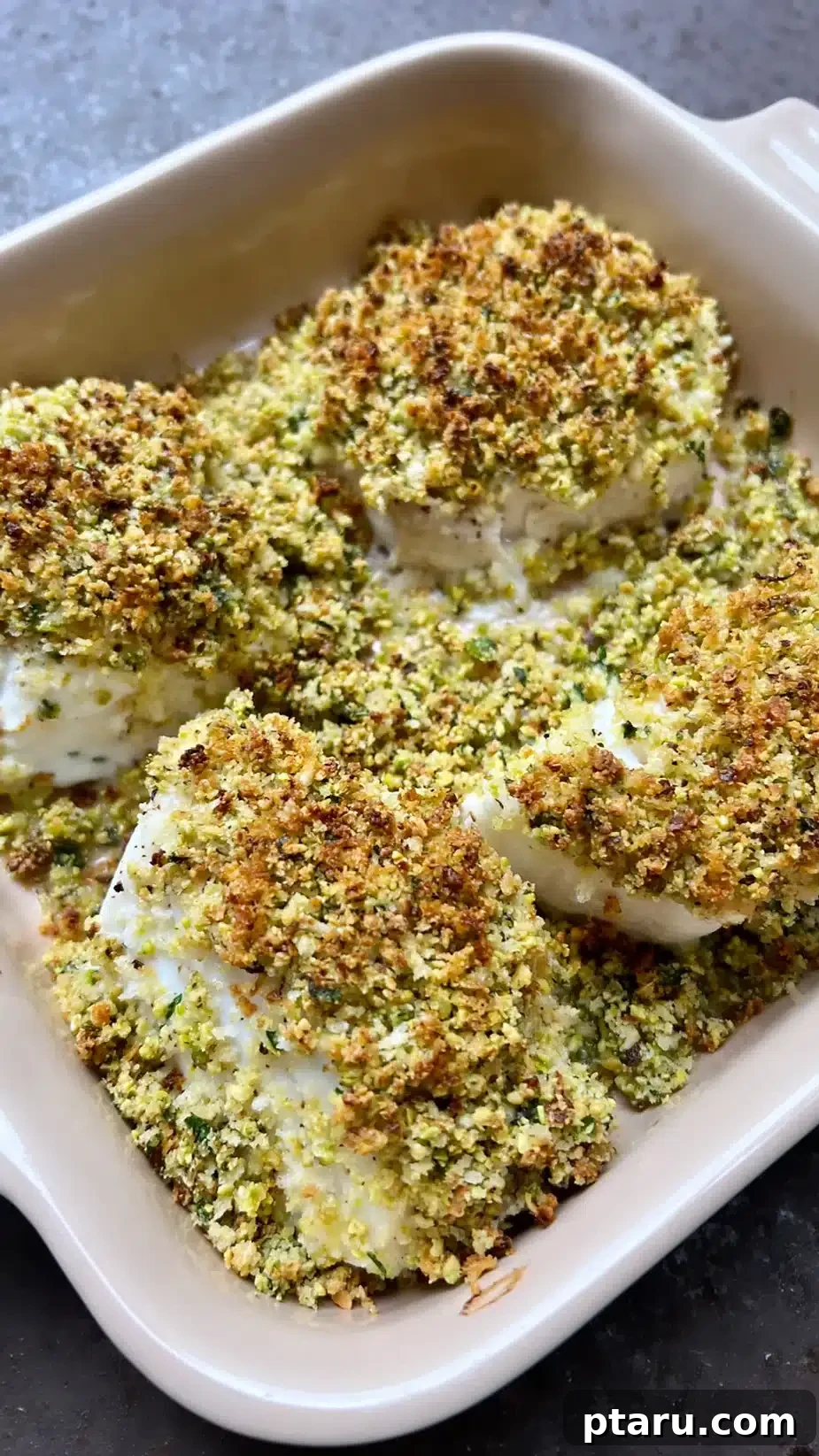 Halibut Perfection: Top Online Recipes 10 Flaky Pistachio Crusted Halibut fillet.