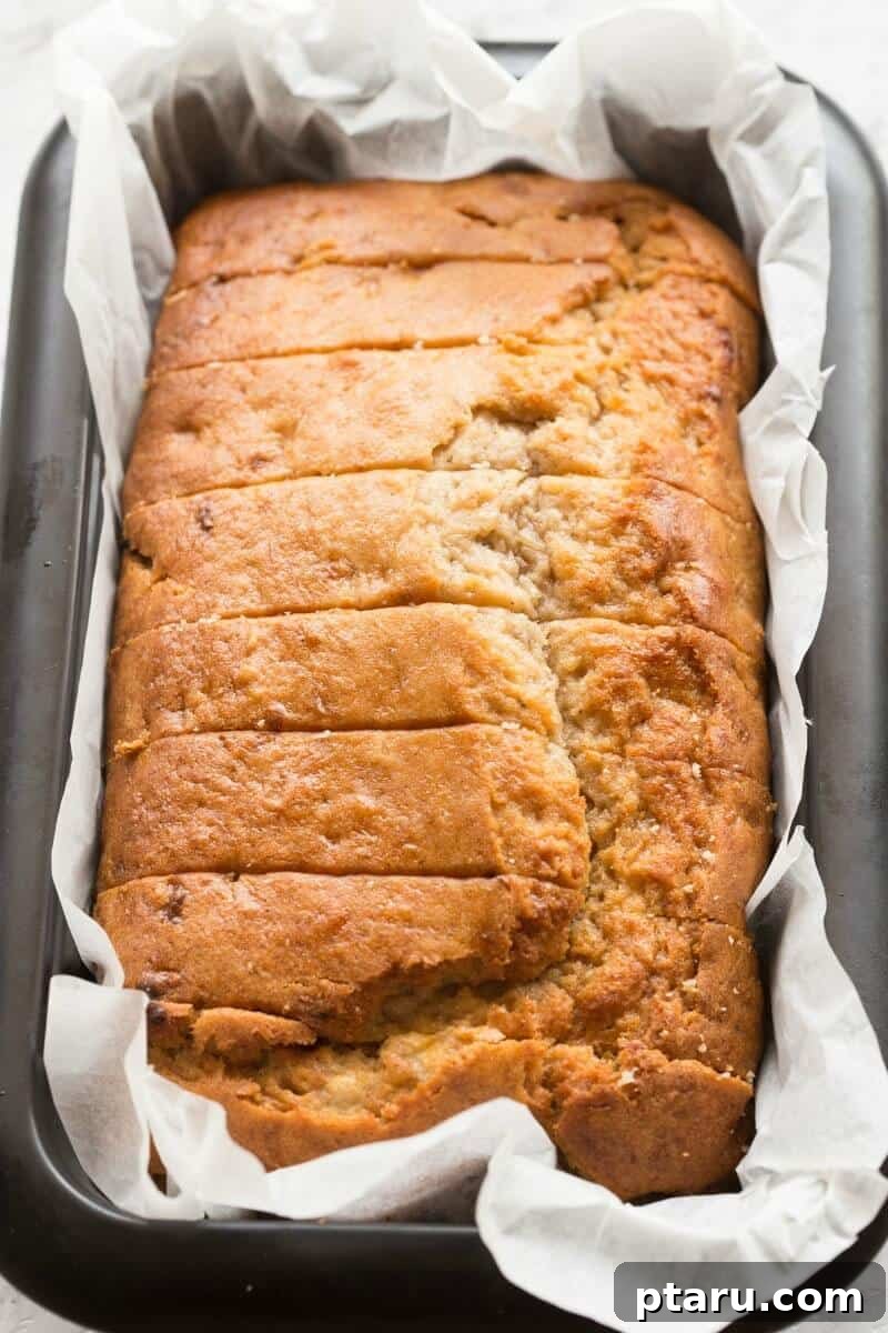 Decadent Gluten and Dairy Free Treats 13 Loaf of warm dairy-free banana bread, sliced and ready to serve