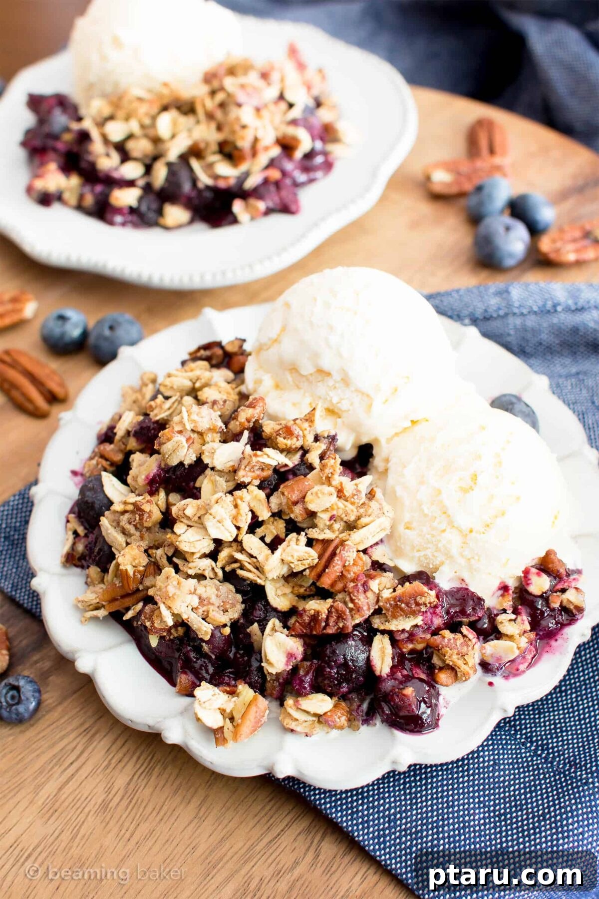 Decadent Gluten and Dairy Free Treats 18 Warm dairy-free blueberry crisp with a golden crumb topping