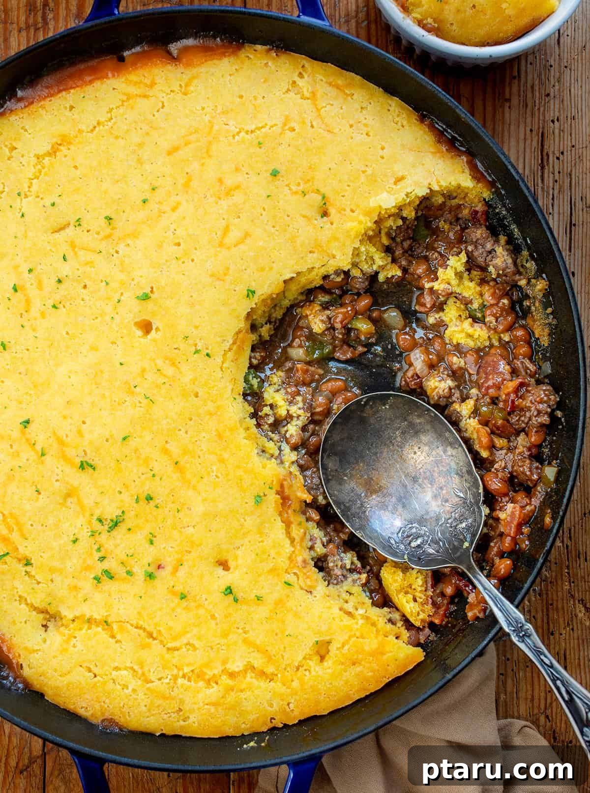 Ground Beef Casserole Recipes You Never Knew You Loved 17 Rustic Cornbread Cowboy Casserole with ground beef and cornbread topping.