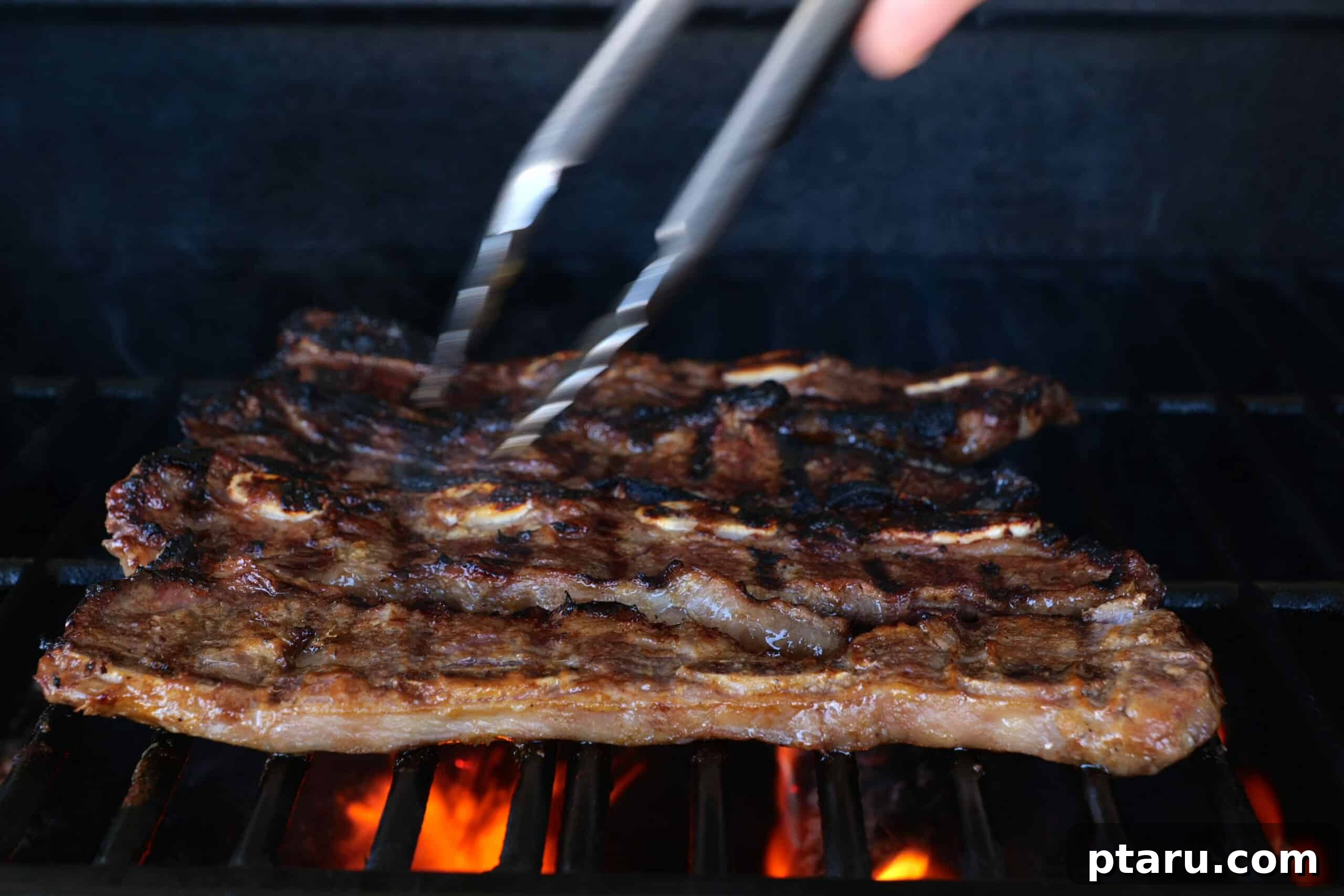 Mouthwatering Korean BBQ Short Ribs 5 Grilling the meat