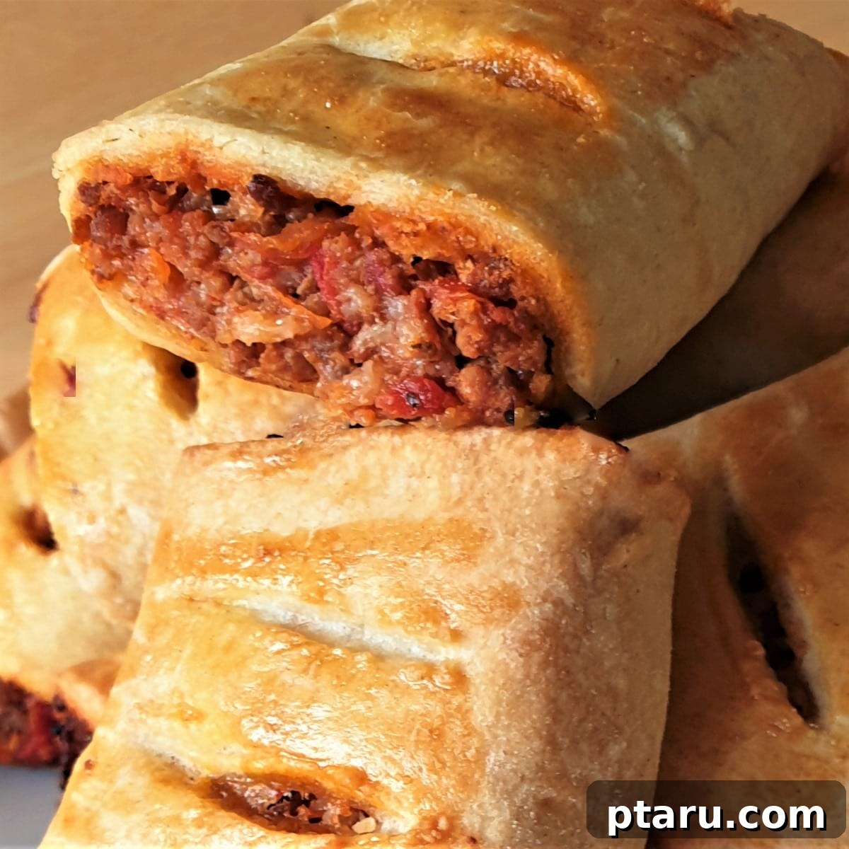 26 Hearty Meat Sauce Recipes: Delicious Dinners and Easy Leftovers 15 Bolognese Sausage Rolls, savory pastry rolls.