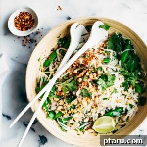Sweet Heat Thai Noodle Salad 4 Vibrant Thai Noodle Salad with Sweet Chili Dressing ready to be served