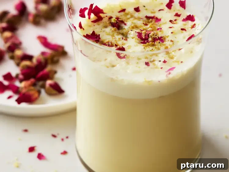 The Ultimate Guide to Indian Beverage Recipes 7 Thandai, a rich and creamy Indian beverage, garnished beautifully.