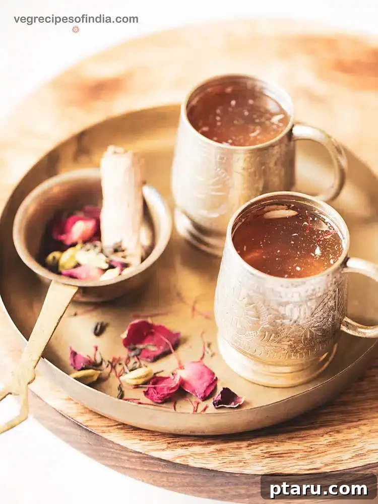 The Ultimate Guide to Indian Beverage Recipes 8 Kashmiri Kahwa, a fragrant green tea infused with spices and nuts.