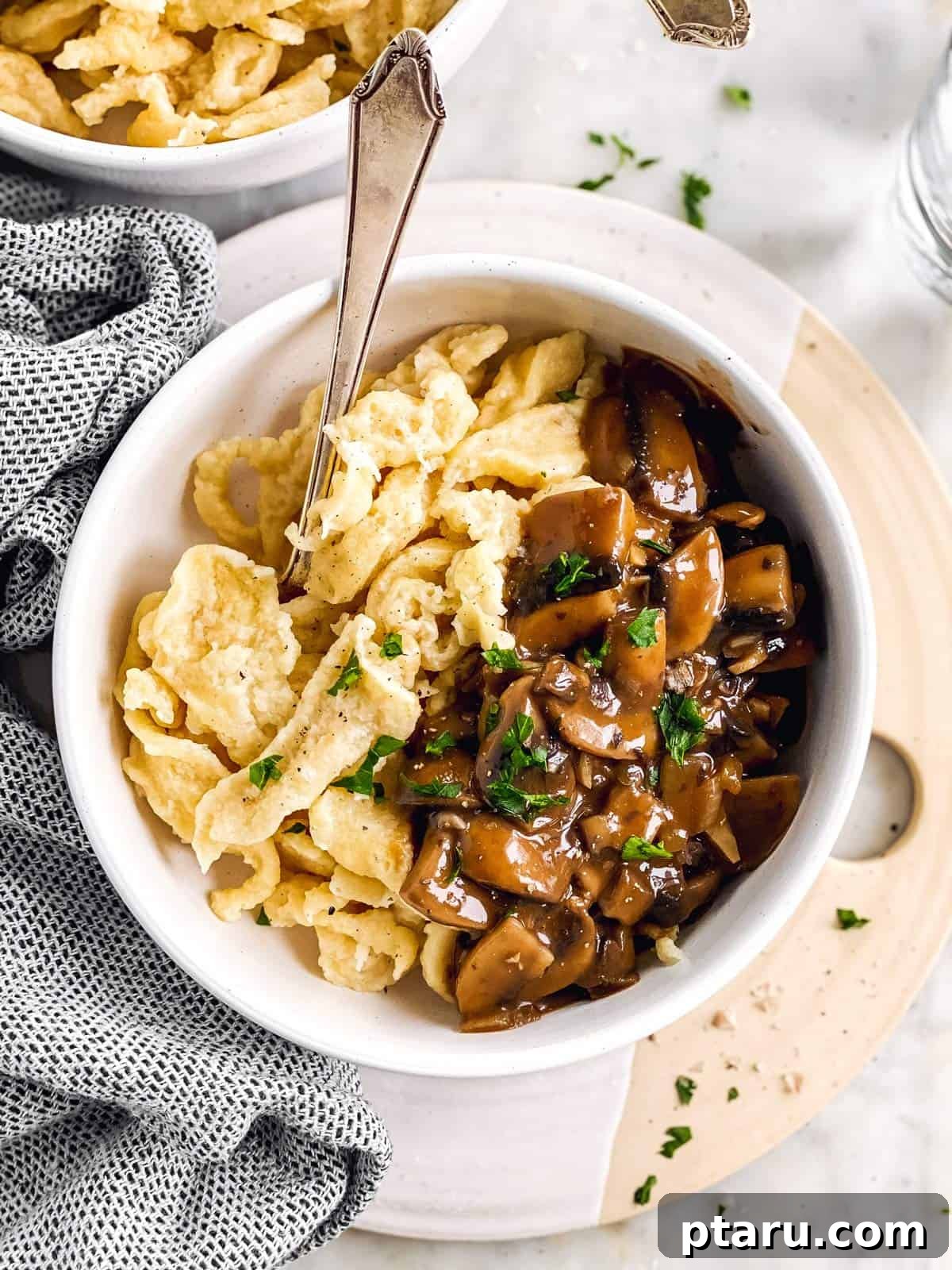 Delicious German Noodle Dishes 3 German Spätzle with Mushroom Gravy