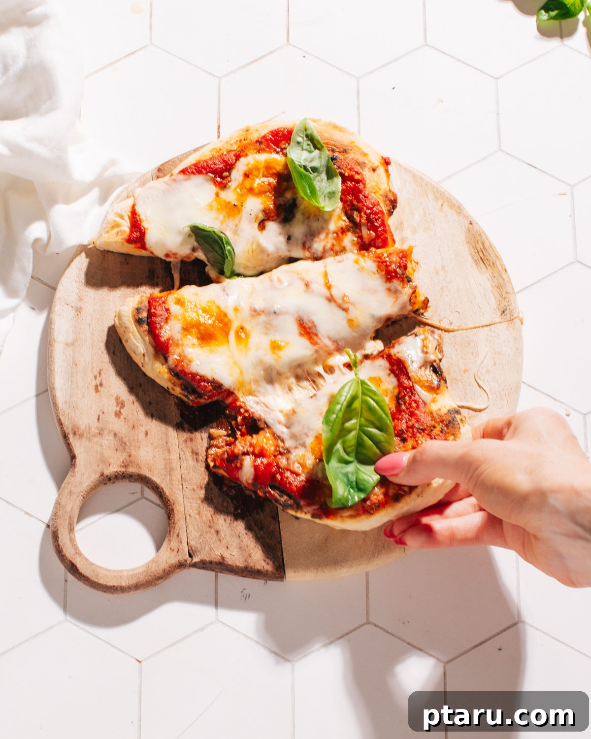 10-Minute Flatbread Pizza Magic 5 Two flatbread pizzas on a wooden board, ready to be served