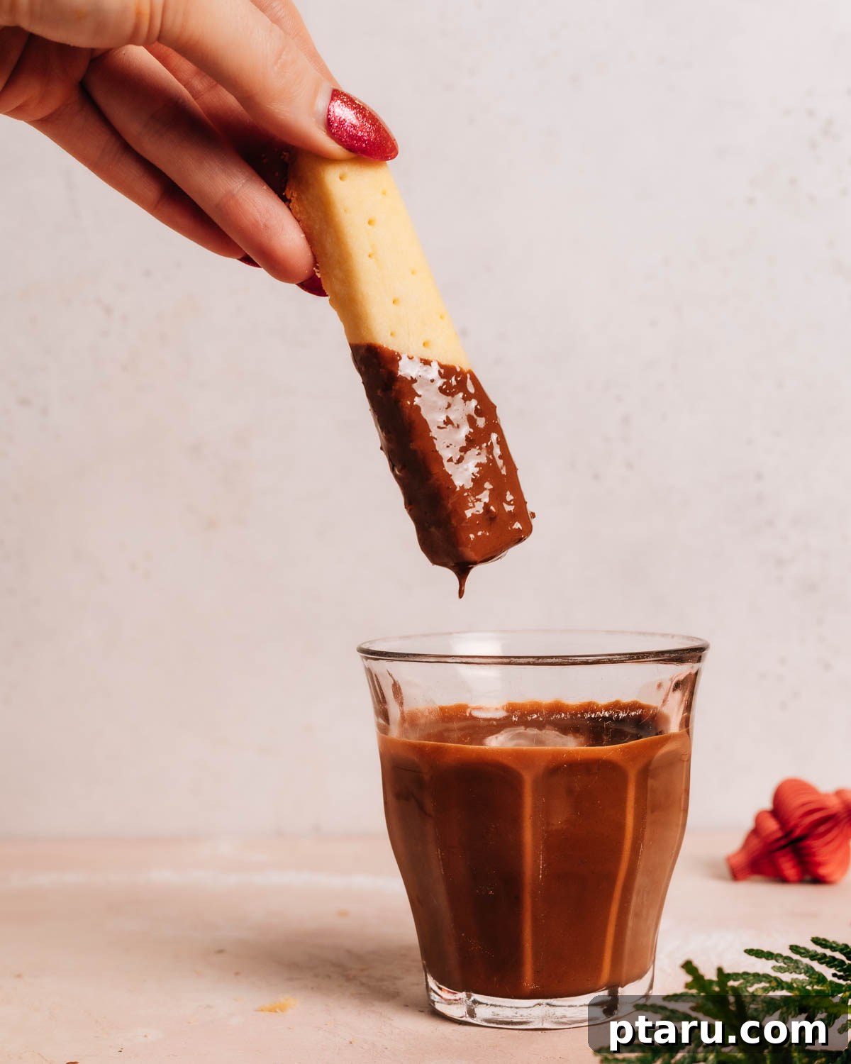 Effortless One Bowl Chocolate Dipped Shortbread 7 Beautifully finished Chocolate Dipped Shortbread Cookies, set and ready to be enjoyed.