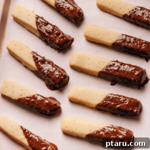 Chocolate Dipped Shortbread Cookies.