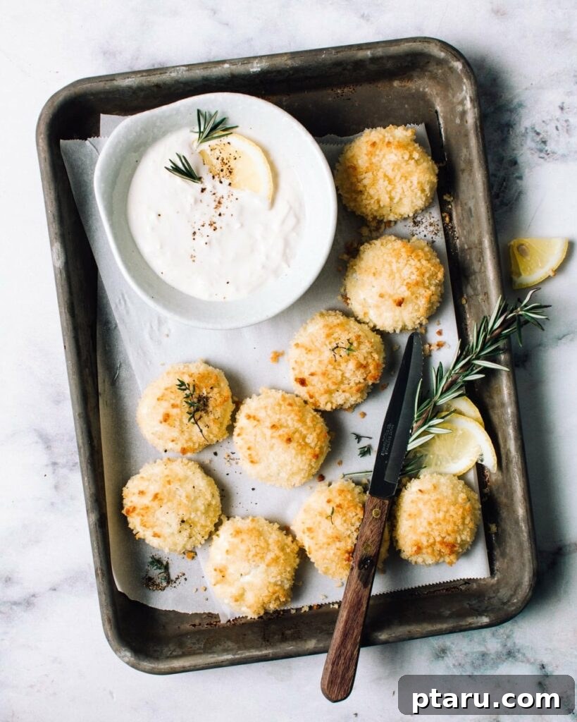 Over 40 Easy Christmas Bites Your Guests Will Devour 5 Baked Goat Cheese Fritters recipe | Foodess