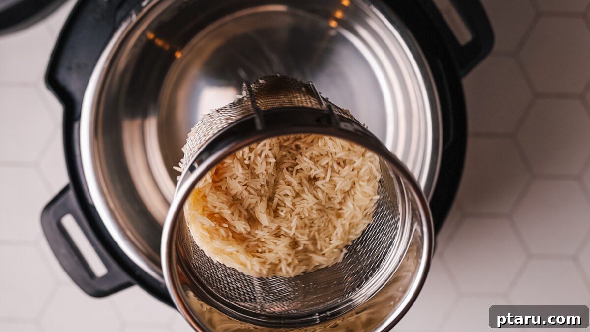 Always Perfect Instant Pot Rice 4 Rinsing rice