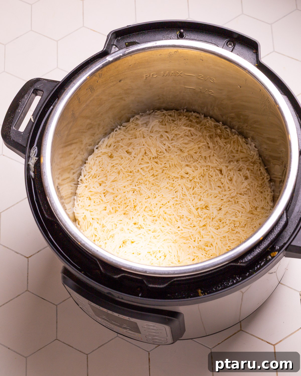 Always Perfect Instant Pot Rice 5 rice in pot