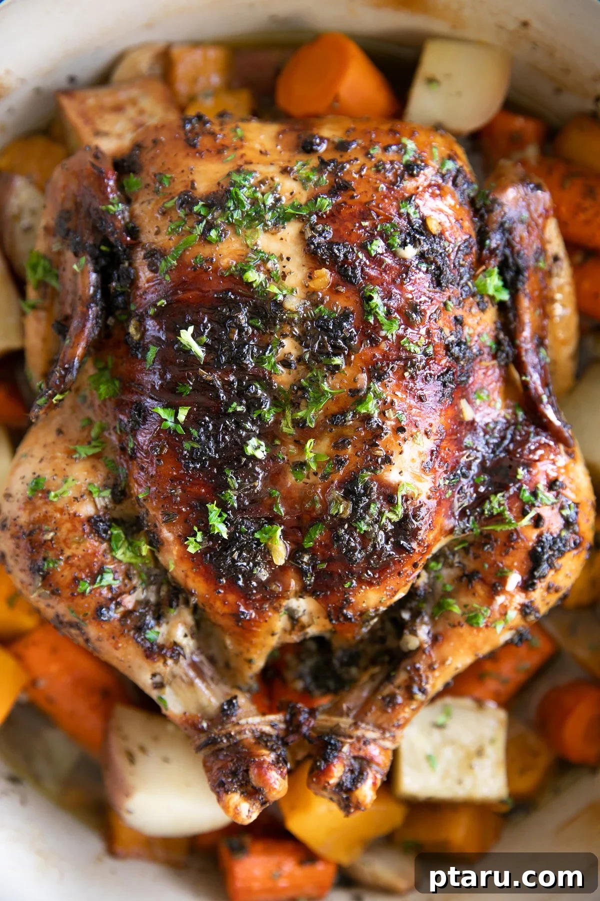 Over 60 Irresistible Recipes for Your Easter Feast 26 Golden Roast Chicken, basted with garlic herb butter.