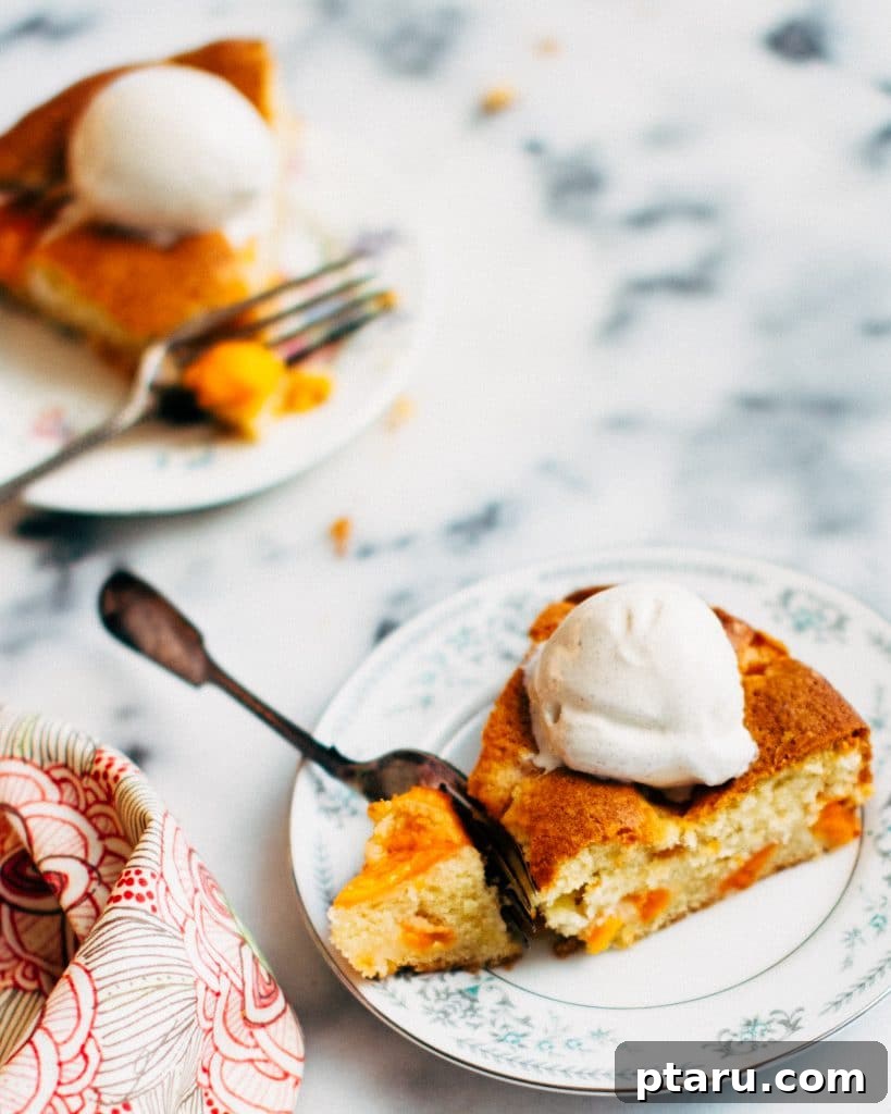 Over 60 Irresistible Recipes for Your Easter Feast 45 Moist Buttermilk Apricot Cake, sliced and ready to serve.