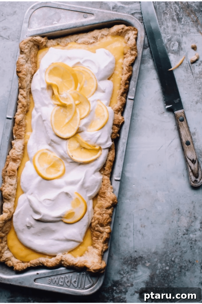 Over 60 Irresistible Recipes for Your Easter Feast 51 A slice of elegant Easy Lemon Tart on a white plate.