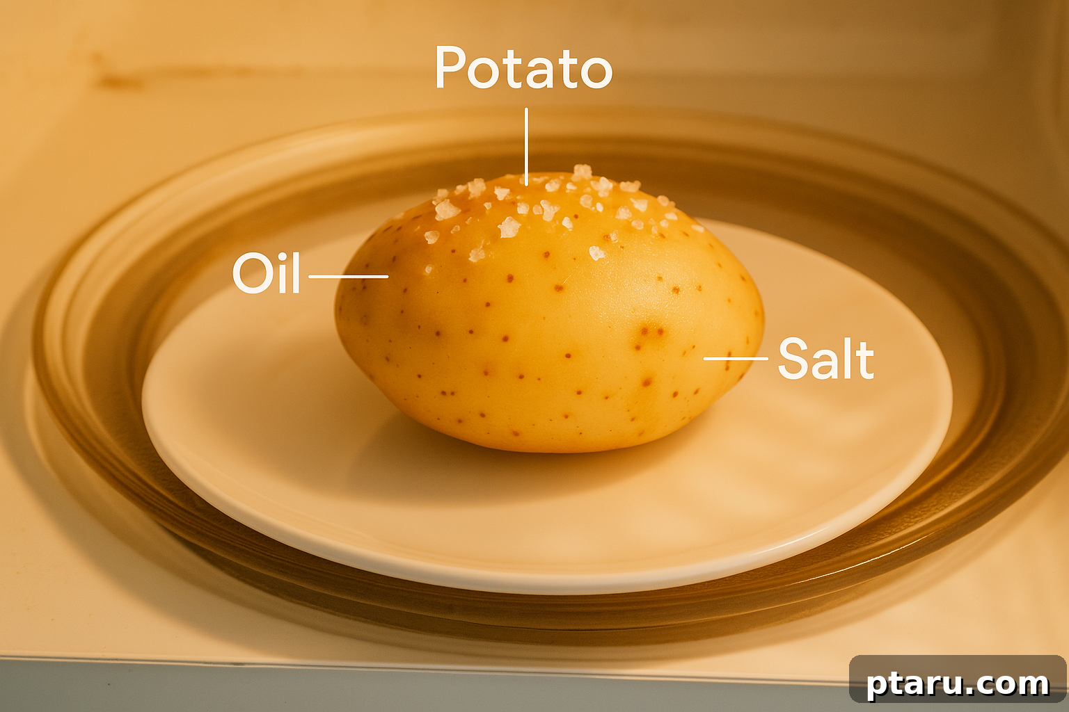 The Secret to Perfect Microwave Baked Potatoes 3 Microwave Baked Potato Ingredients: potato, olive oil, salt