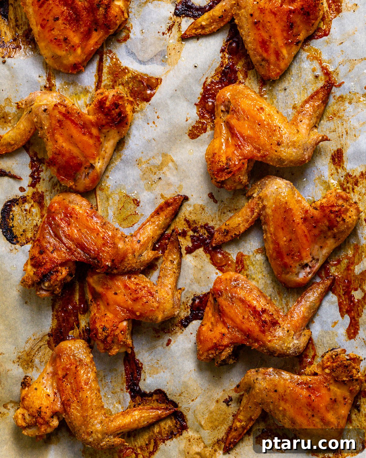 Crispy Garlic Parmesan Wings 6 Baked Parmesan Chicken Wings looking crispy and golden