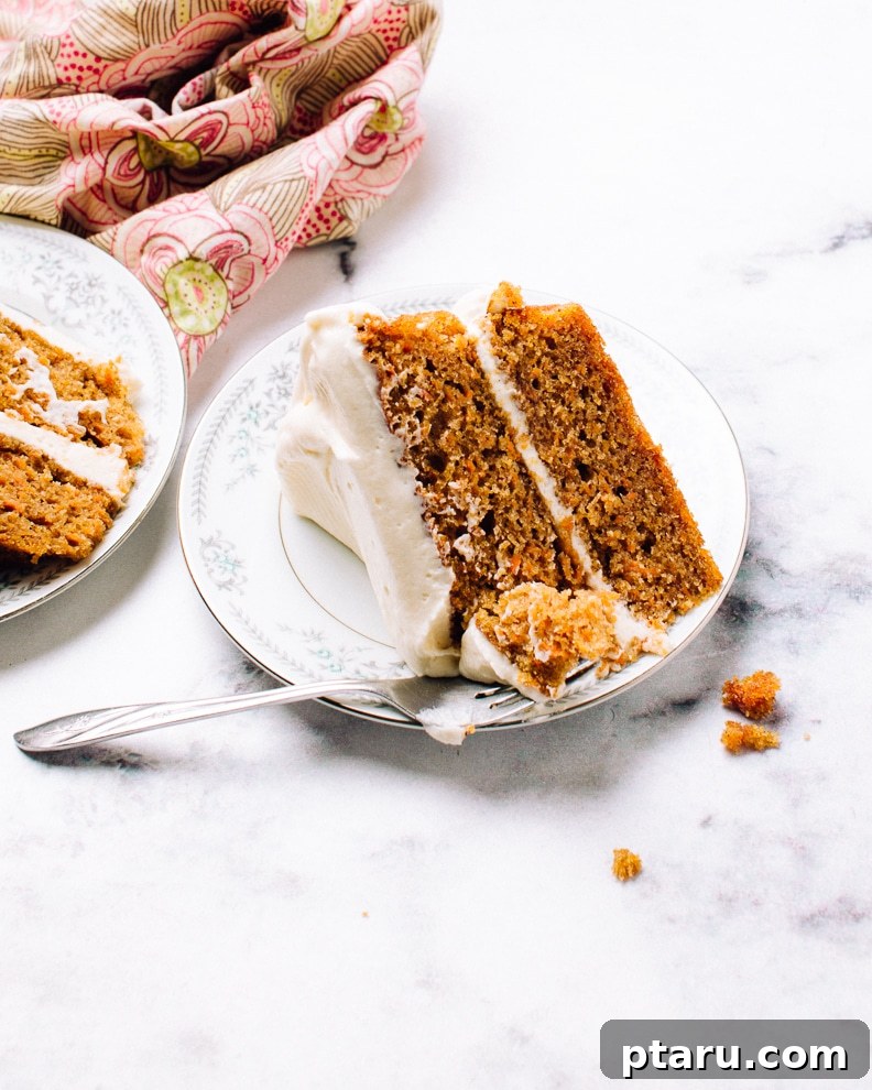 Silky Smooth Cream Cheese Frosting 7 Easy Homemade Carrot Cake frosted with thick cream cheese icing.