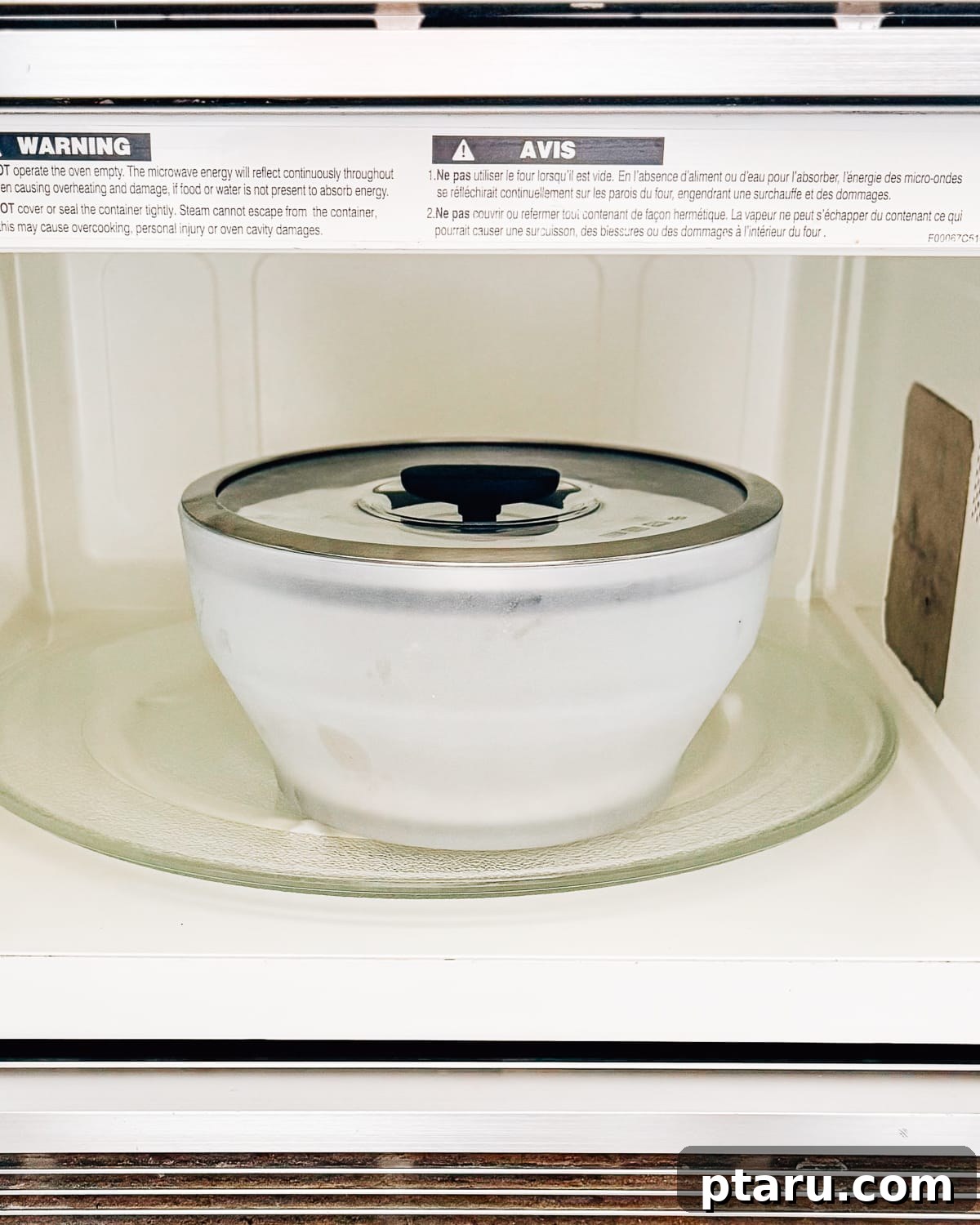 Easy Fluffy Microwave Rice 4 Making rice in the microwave.