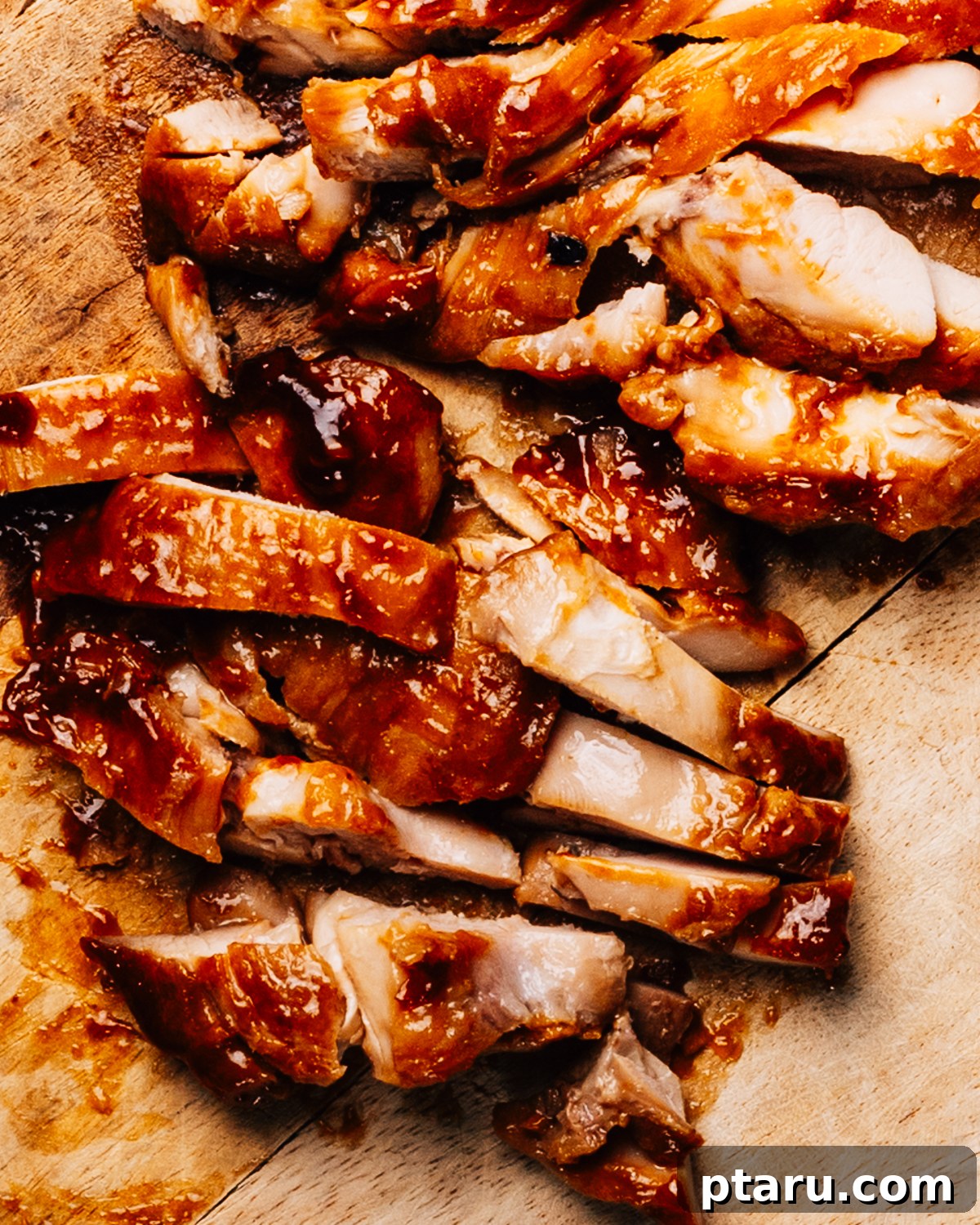 Sweet and Savory Teriyaki Chicken Marinade 5 Chicken Teriyaki Marinade on sliced chicken thighs.