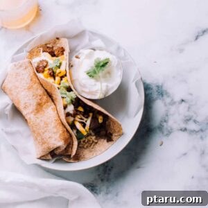Cheesy Beef and Rice Meal Prep Burritos 7 Ground beef burrito.