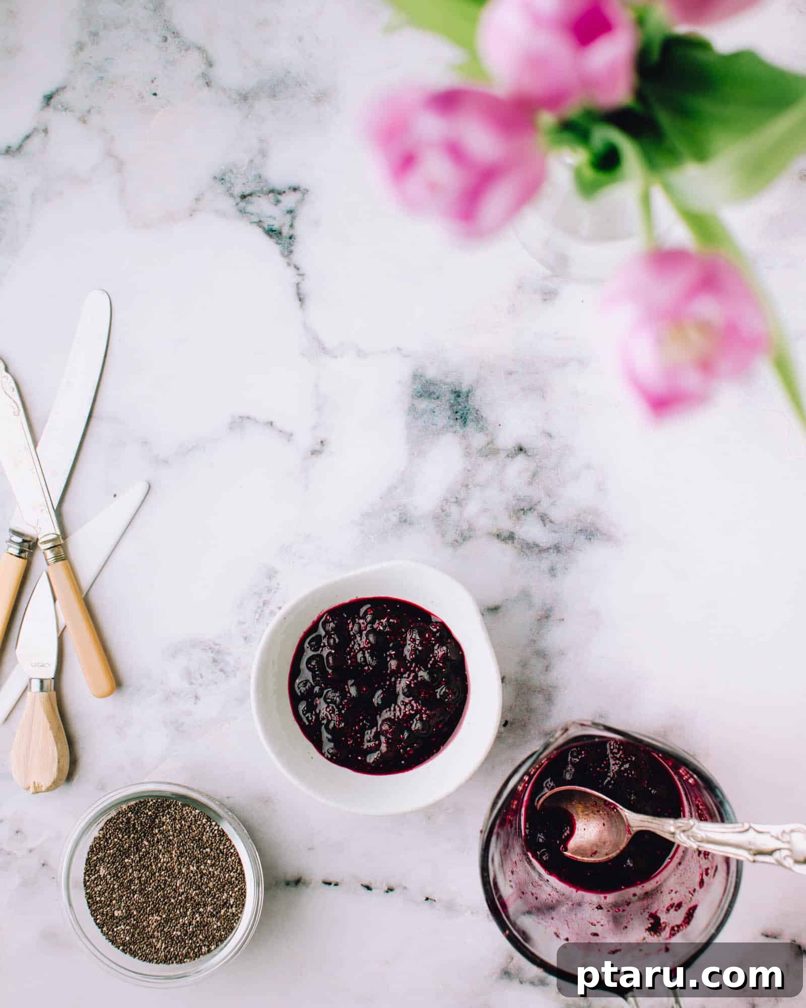 Unlock Infinite Chia Jam Flavors With Any Fruit 5 Close-up of Homemade Chia Jam and Brunch Board Elements