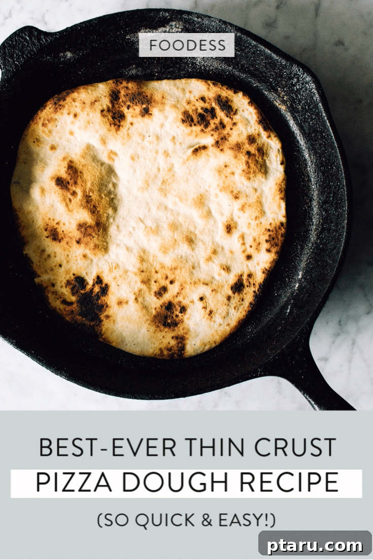 The Only Homemade Pizza Dough Recipe Youll Ever Need 6 Thin crust pizza with fresh basil and mozzarella