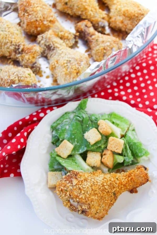 41 Succulent Chicken Drumstick Recipes You Can Make Effortlessly 24 Homemade Shake and Bake Chicken drumsticks served with savory croutons.