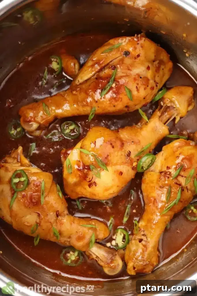41 Succulent Chicken Drumstick Recipes You Can Make Effortlessly 27 Instant Pot Chicken Adobo, rich with savory gravy.
