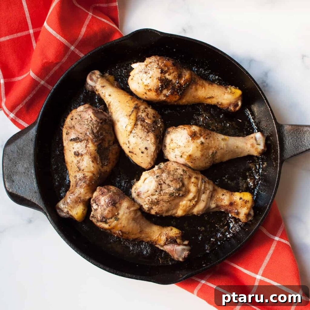 41 Succulent Chicken Drumstick Recipes You Can Make Effortlessly 33 Perfectly seared Cast Iron Skillet Chicken Drumsticks.