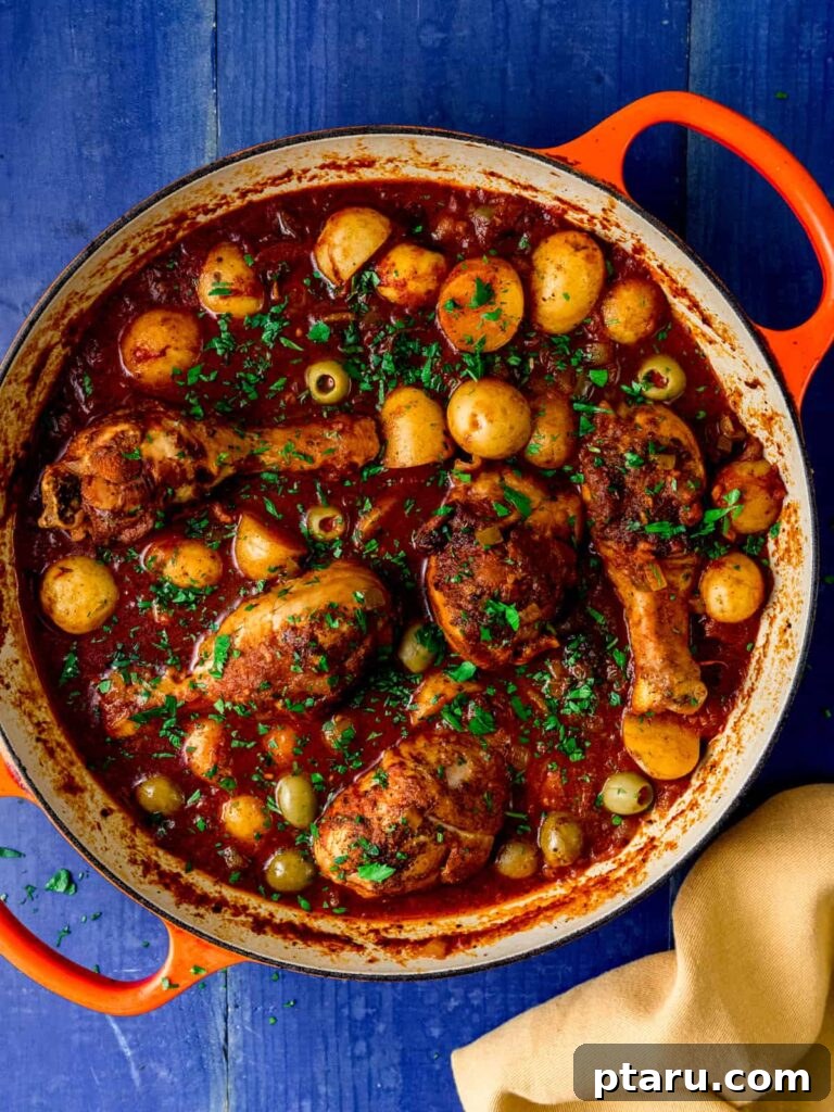 41 Succulent Chicken Drumstick Recipes You Can Make Effortlessly 42 Hearty One Pot Spanish Chicken Stew in a rustic Dutch oven.